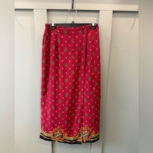 VTG Pendleton Burgundy Patterned Wrap Skirt